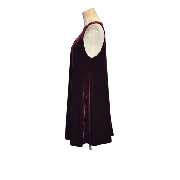 Cynthia Rowley Burgundy Velvet Sleeveless Trapeze Dress Size Medium - Picture 13 of 16
